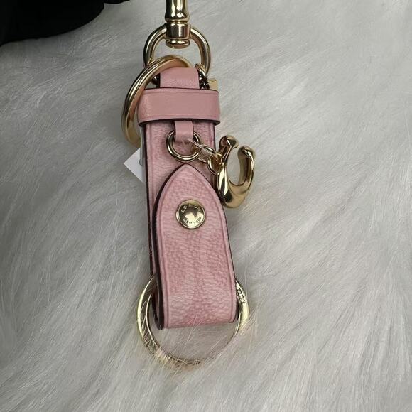 Coach Trigger Snap Bag Charm In Signature Canvas Powder Pink CAU86 NWT - Picture 3 of 6